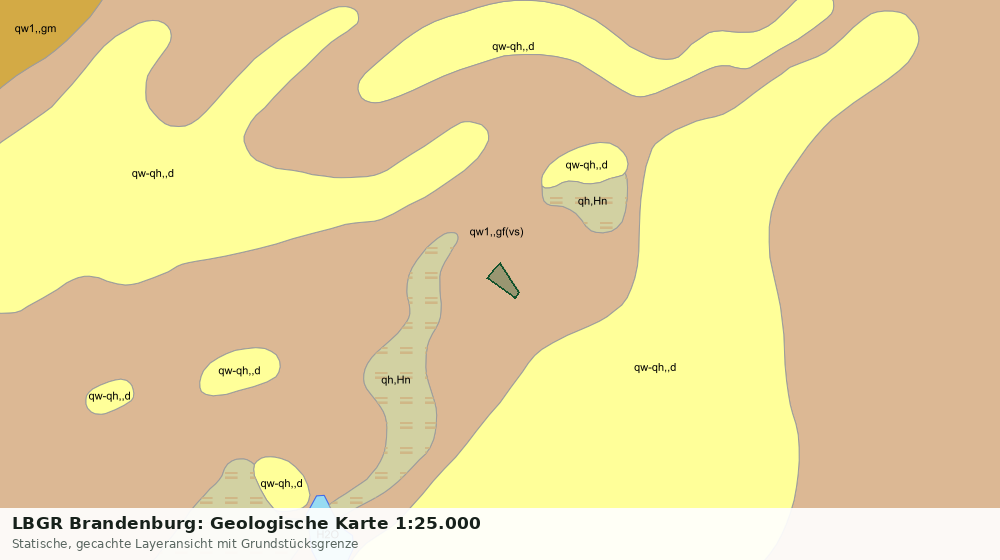 Statische Kartenansicht: LBGR Brandenburg: Geologische Karte 1:25.000