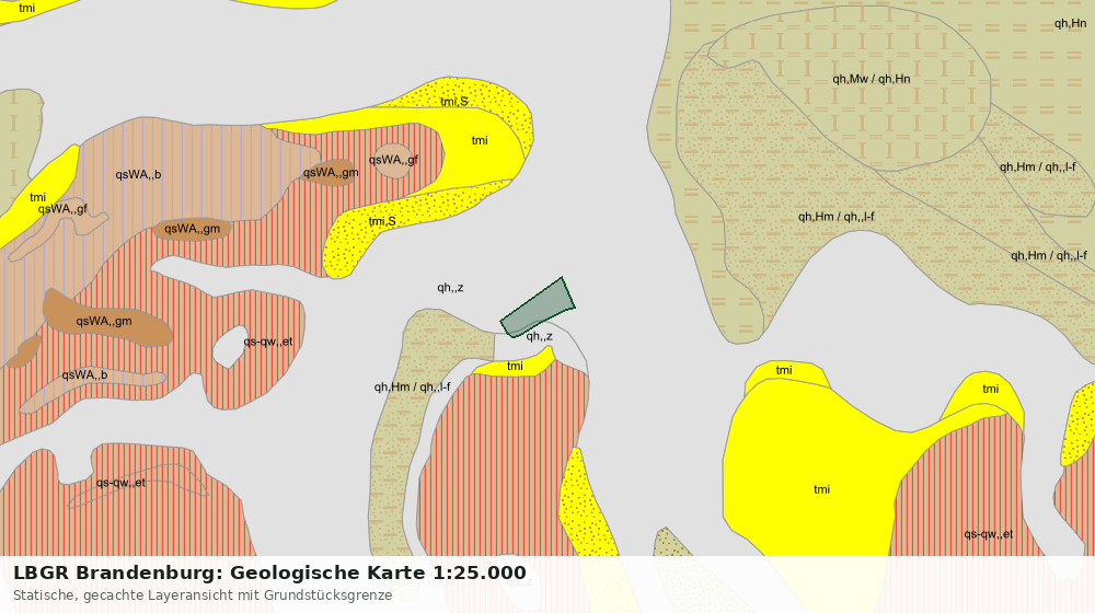 Statische Kartenansicht: LBGR Brandenburg: Geologische Karte 1:25.000