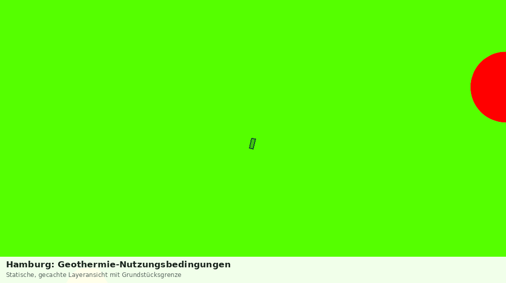 Statische Kartenansicht: Hamburg: Geothermie-Nutzungsbedingungen