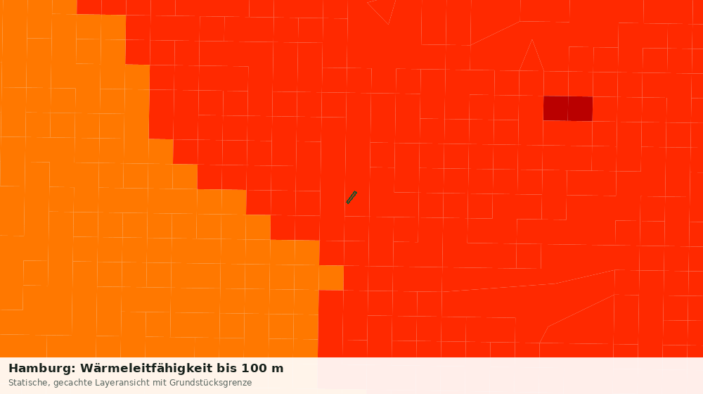 Statische Kartenansicht: Hamburg: Wärmeleitfähigkeit bis 100 m