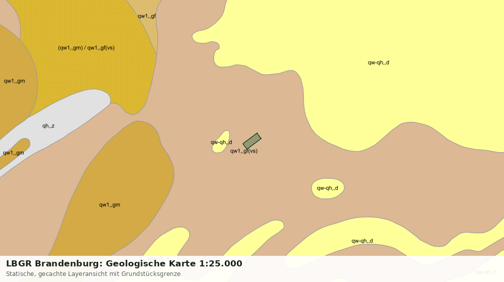 Statische Kartenansicht: LBGR Brandenburg: Geologische Karte 1:25.000