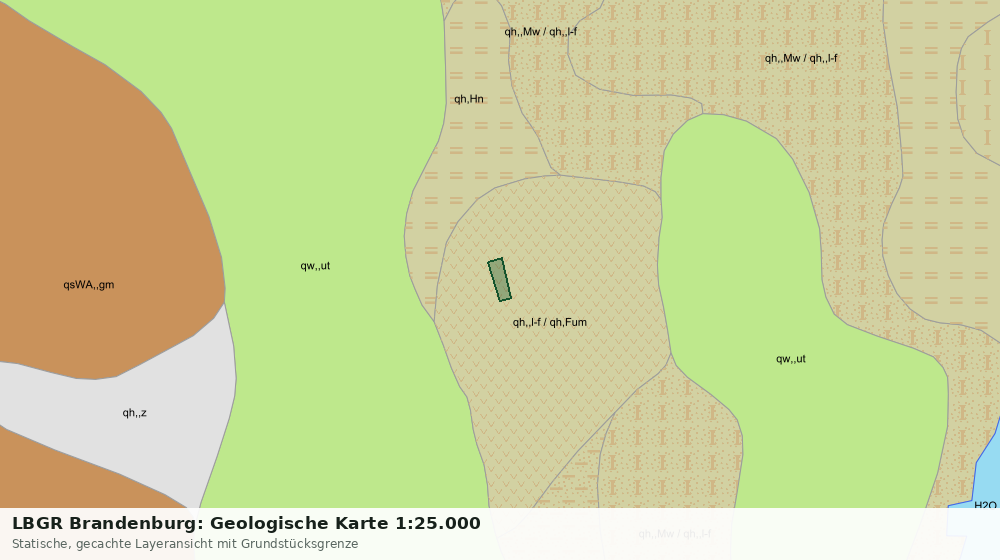 Statische Kartenansicht: LBGR Brandenburg: Geologische Karte 1:25.000
