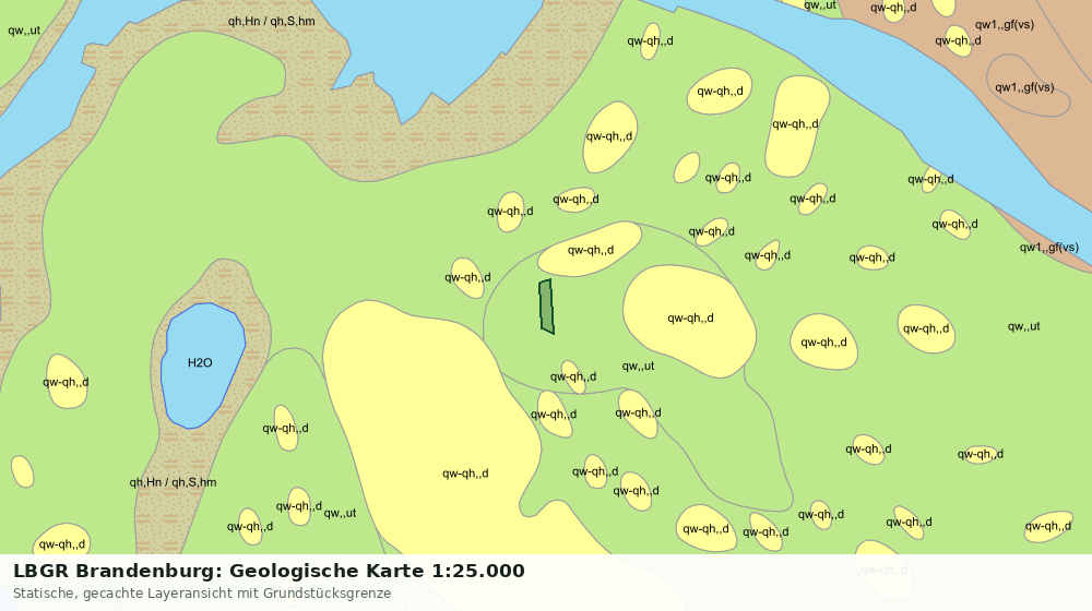 Statische Kartenansicht: LBGR Brandenburg: Geologische Karte 1:25.000