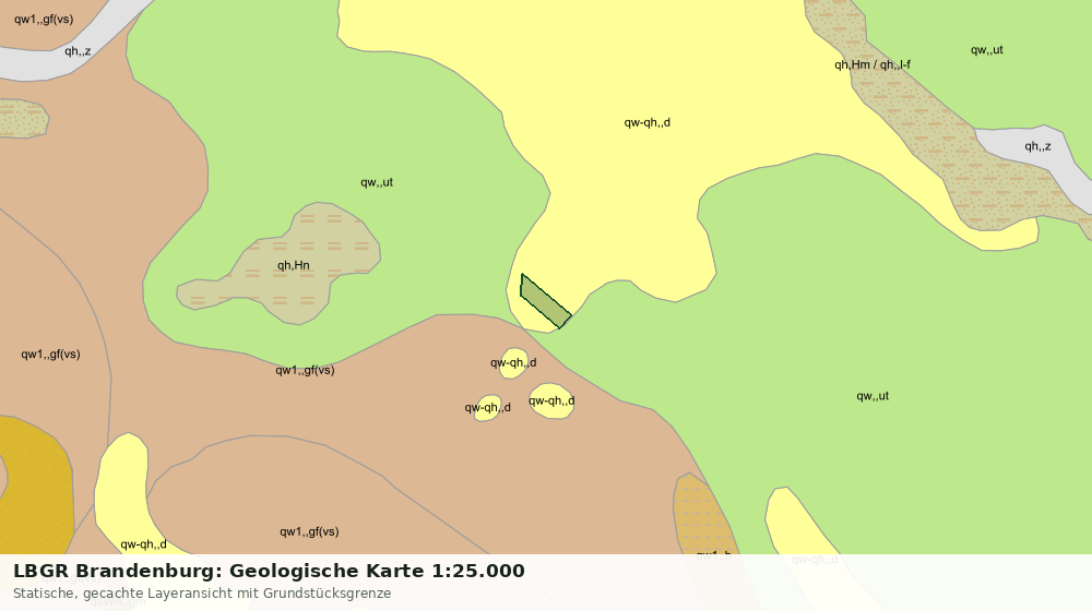 Statische Kartenansicht: LBGR Brandenburg: Geologische Karte 1:25.000