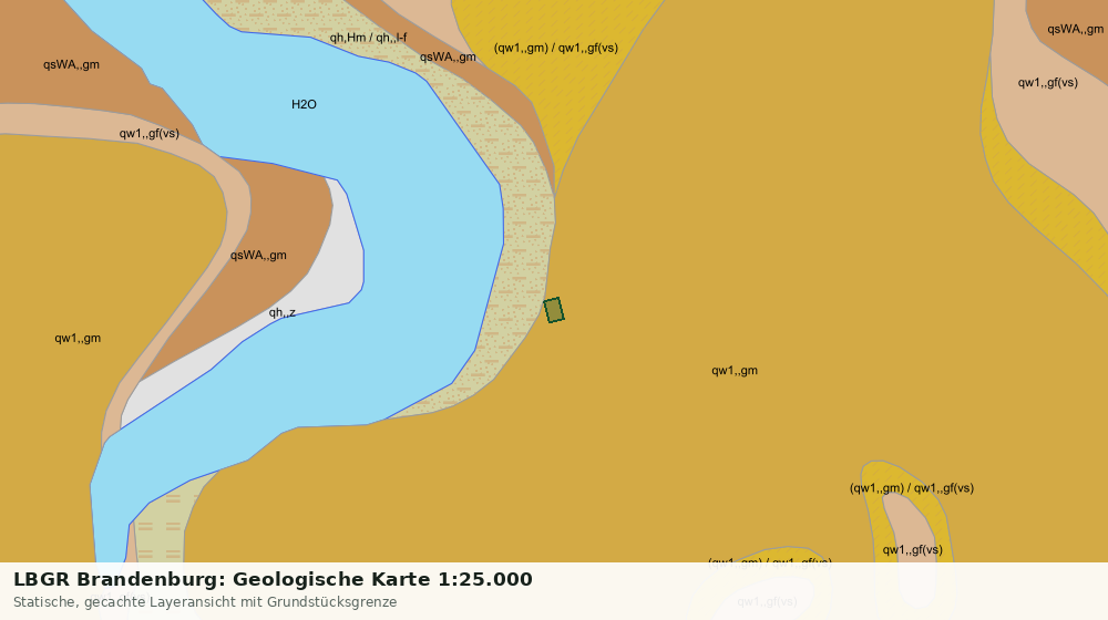 Statische Kartenansicht: LBGR Brandenburg: Geologische Karte 1:25.000