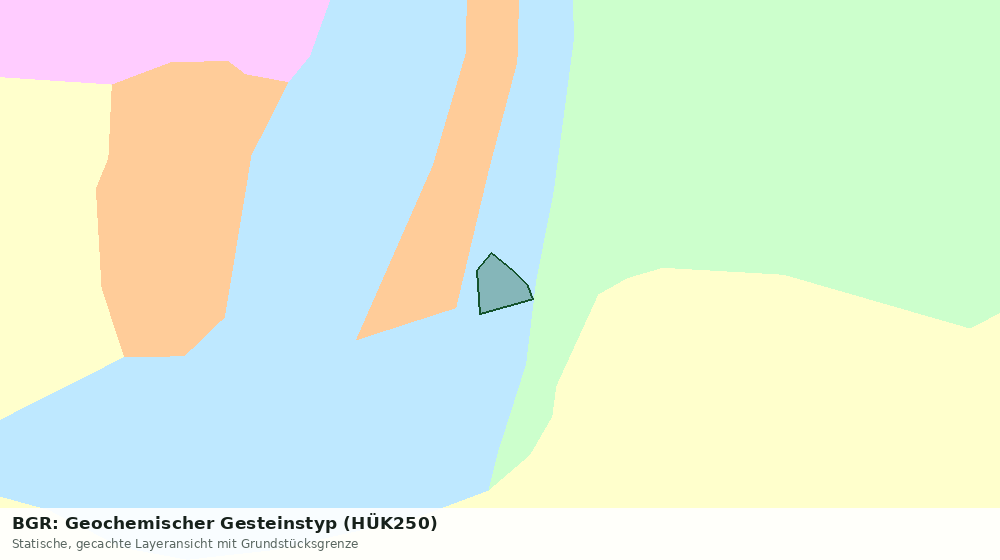 Statische Kartenansicht: BGR: Geochemischer Gesteinstyp (HÜK250)
