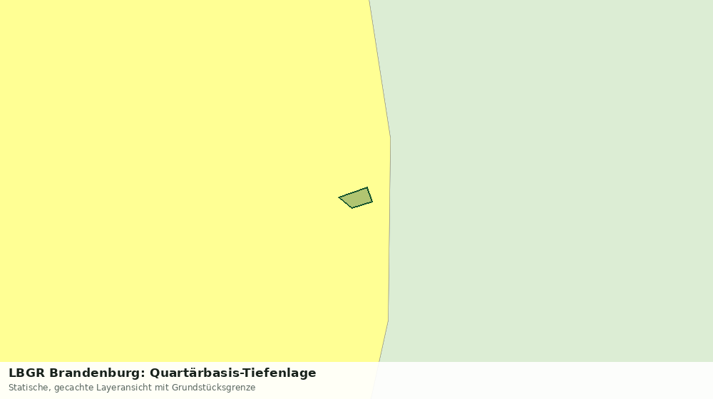 Statische Kartenansicht: LBGR Brandenburg: Quartärbasis-Tiefenlage