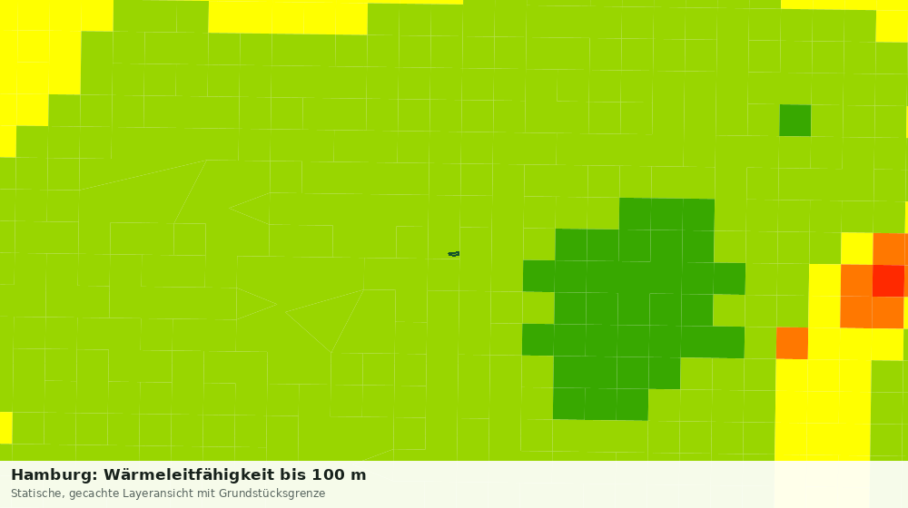 Statische Kartenansicht: Hamburg: Wärmeleitfähigkeit bis 100 m