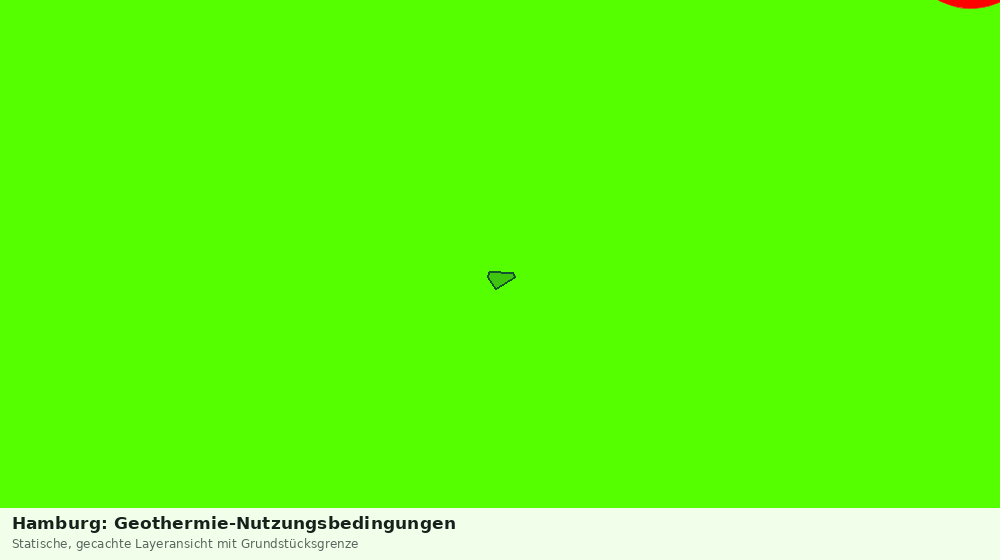 Statische Kartenansicht: Hamburg: Geothermie-Nutzungsbedingungen