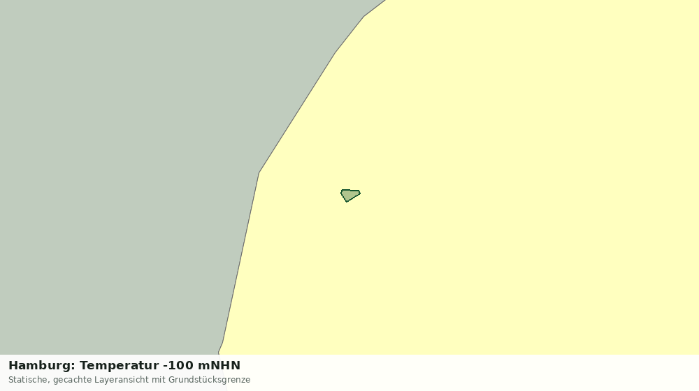 Statische Kartenansicht: Hamburg: Temperatur -100 mNHN