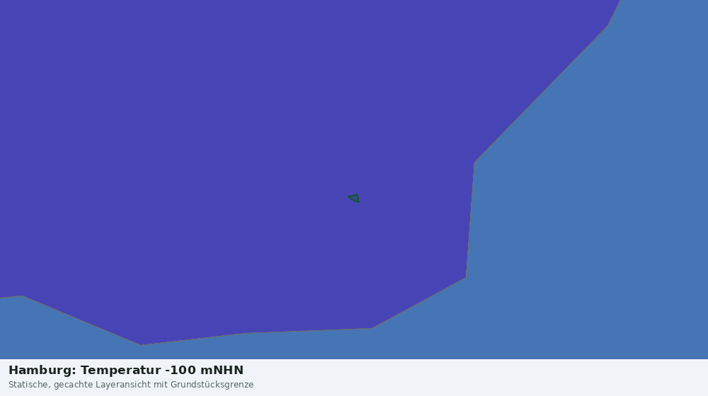 Statische Kartenansicht: Hamburg: Temperatur -100 mNHN