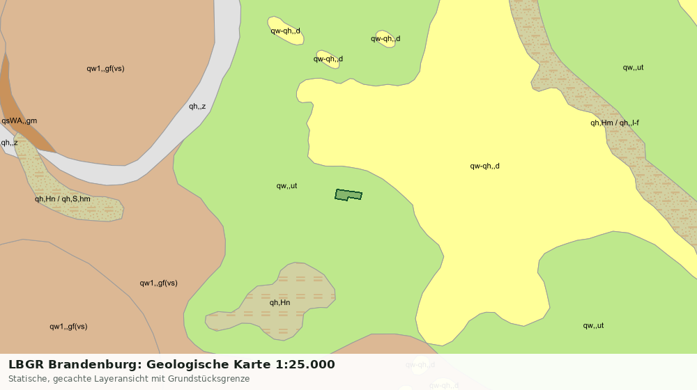 Statische Kartenansicht: LBGR Brandenburg: Geologische Karte 1:25.000