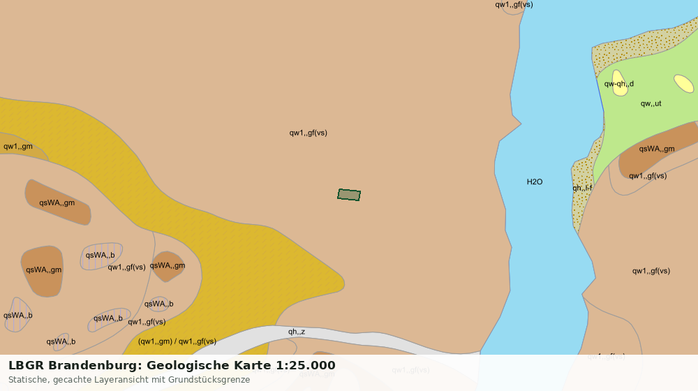 Statische Kartenansicht: LBGR Brandenburg: Geologische Karte 1:25.000