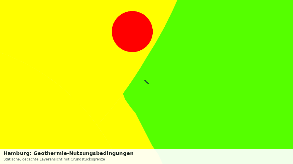 Statische Kartenansicht: Hamburg: Geothermie-Nutzungsbedingungen