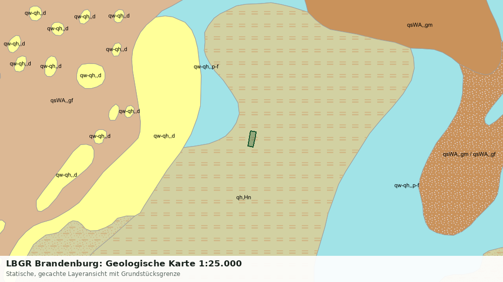 Statische Kartenansicht: LBGR Brandenburg: Geologische Karte 1:25.000