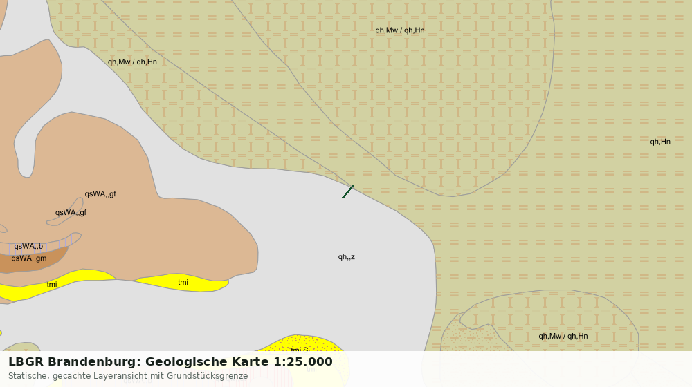 Statische Kartenansicht: LBGR Brandenburg: Geologische Karte 1:25.000