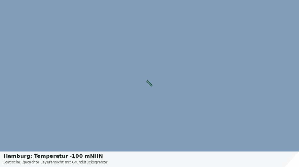 Statische Kartenansicht: Hamburg: Temperatur -100 mNHN
