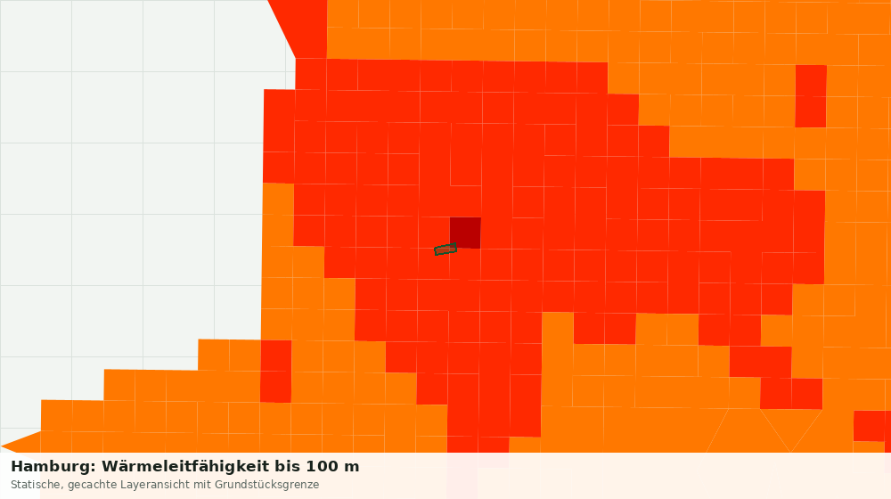 Statische Kartenansicht: Hamburg: Wärmeleitfähigkeit bis 100 m