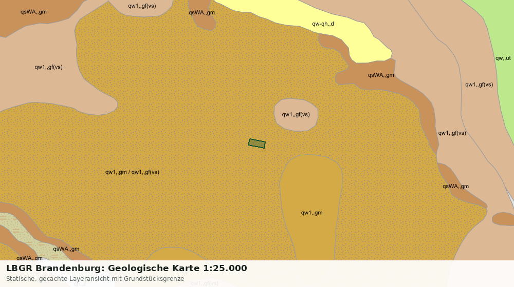 Statische Kartenansicht: LBGR Brandenburg: Geologische Karte 1:25.000