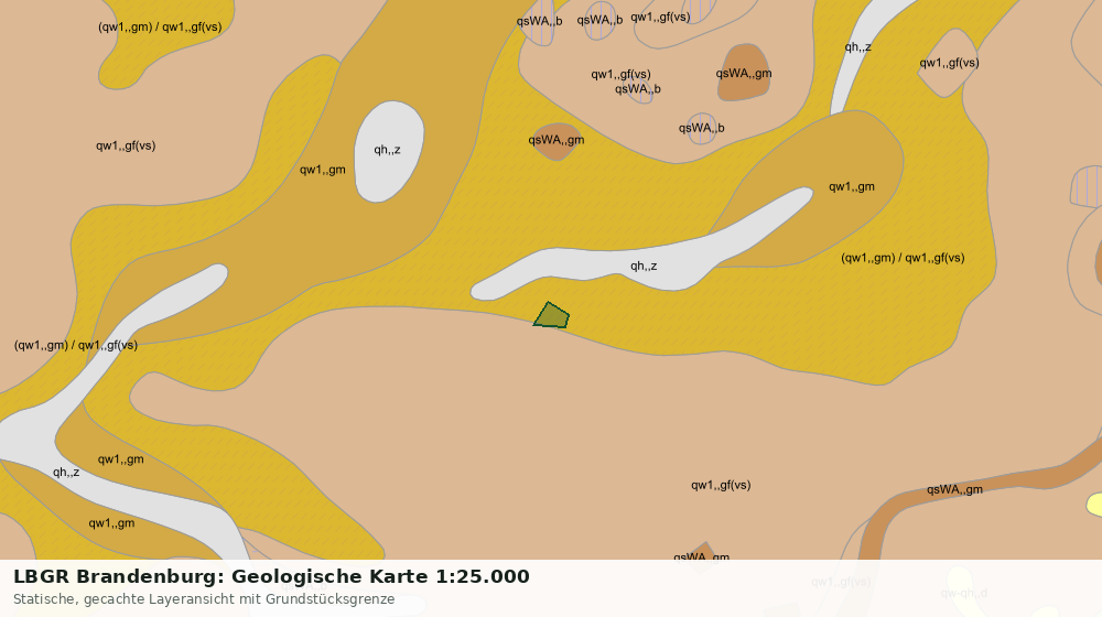 Statische Kartenansicht: LBGR Brandenburg: Geologische Karte 1:25.000