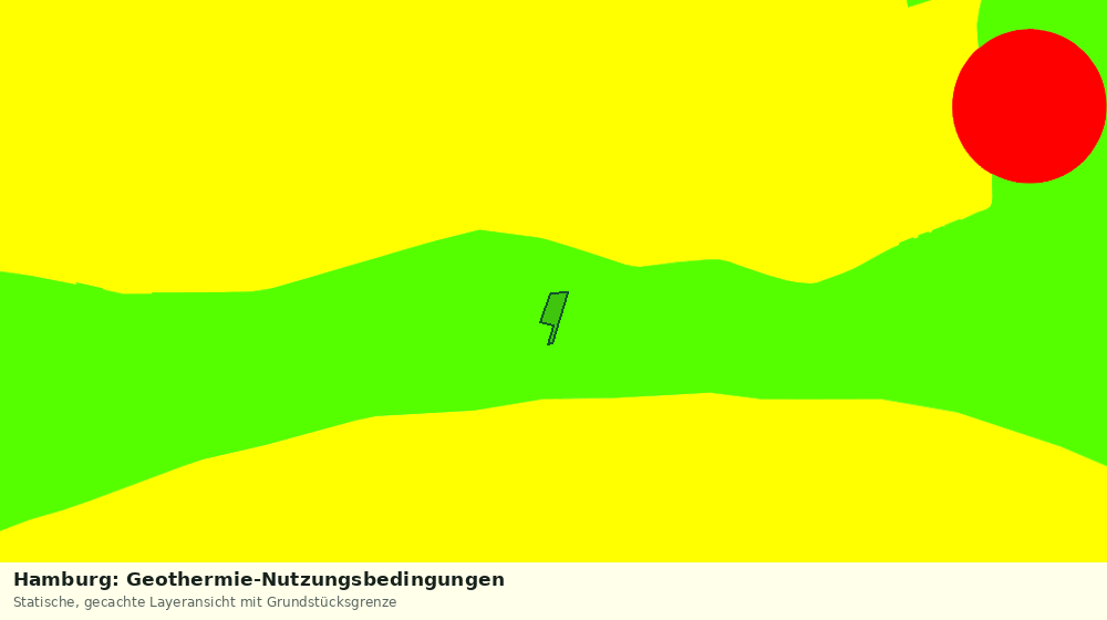 Statische Kartenansicht: Hamburg: Geothermie-Nutzungsbedingungen