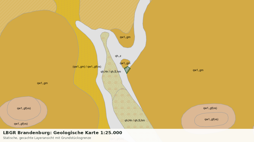Statische Kartenansicht: LBGR Brandenburg: Geologische Karte 1:25.000