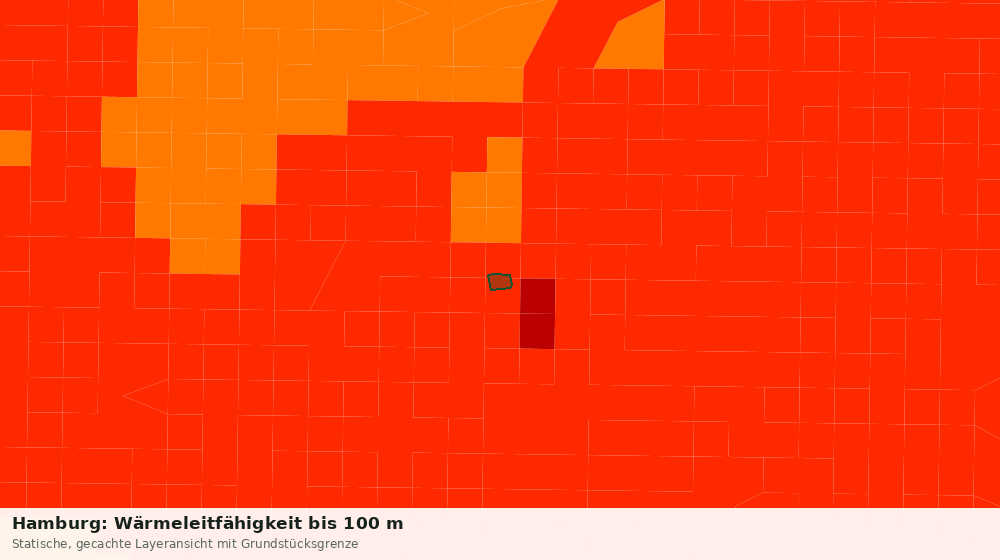 Statische Kartenansicht: Hamburg: Wärmeleitfähigkeit bis 100 m