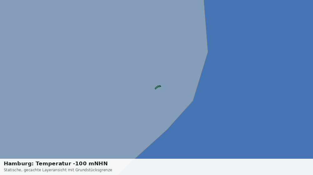 Statische Kartenansicht: Hamburg: Temperatur -100 mNHN