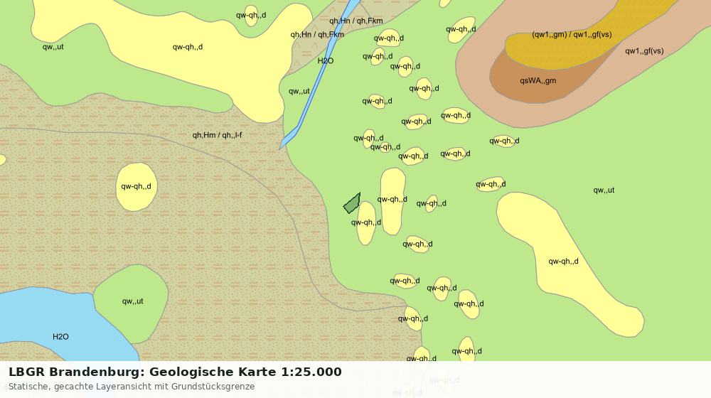 Statische Kartenansicht: LBGR Brandenburg: Geologische Karte 1:25.000