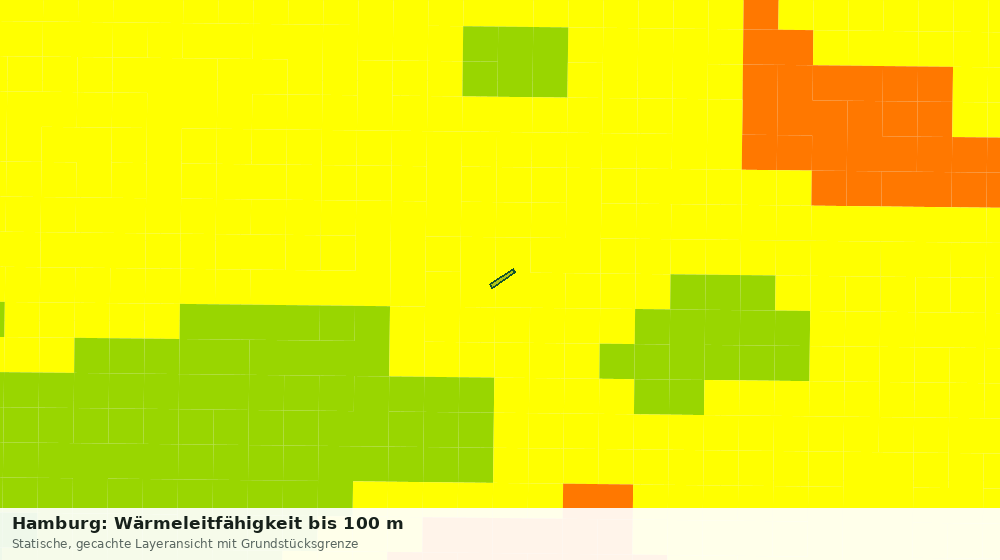 Statische Kartenansicht: Hamburg: Wärmeleitfähigkeit bis 100 m