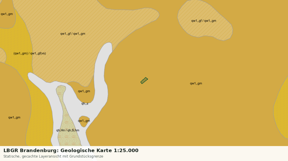 Statische Kartenansicht: LBGR Brandenburg: Geologische Karte 1:25.000