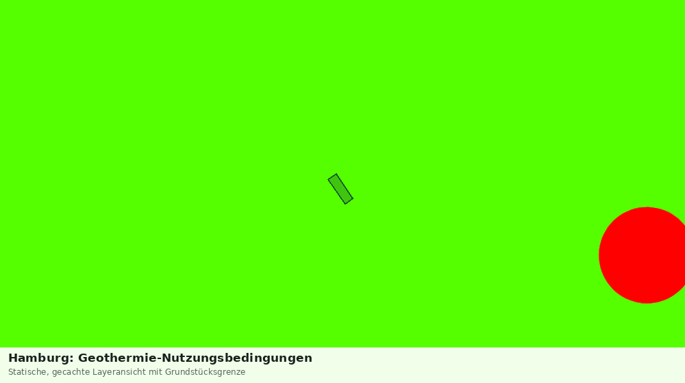 Statische Kartenansicht: Hamburg: Geothermie-Nutzungsbedingungen