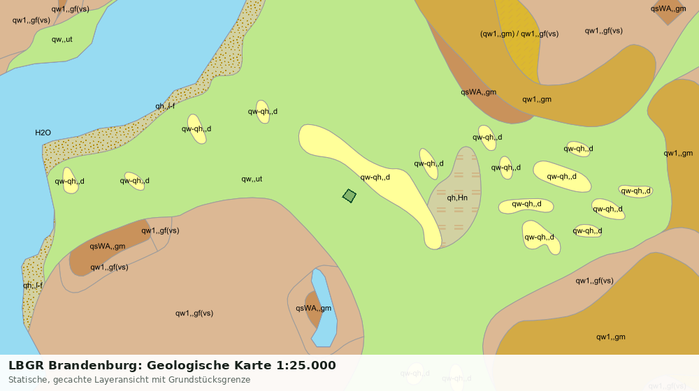 Statische Kartenansicht: LBGR Brandenburg: Geologische Karte 1:25.000
