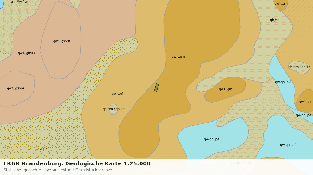 Statische Kartenansicht: LBGR Brandenburg: Geologische Karte 1:25.000