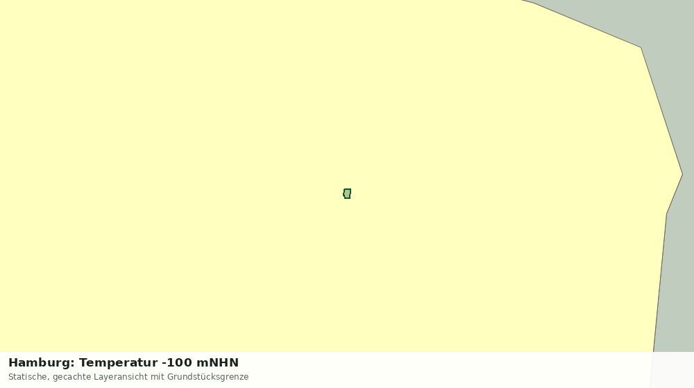 Statische Kartenansicht: Hamburg: Temperatur -100 mNHN