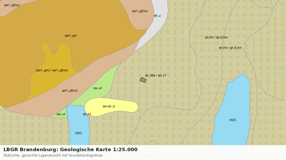 Statische Kartenansicht: LBGR Brandenburg: Geologische Karte 1:25.000