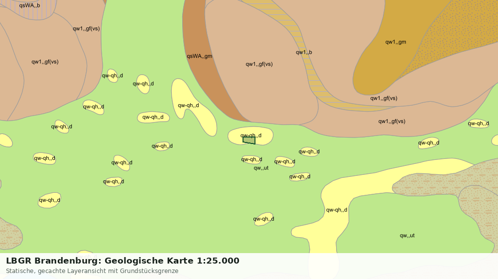 Statische Kartenansicht: LBGR Brandenburg: Geologische Karte 1:25.000