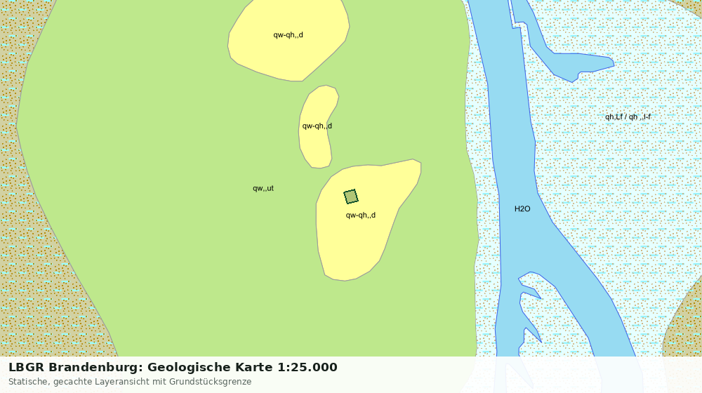Statische Kartenansicht: LBGR Brandenburg: Geologische Karte 1:25.000