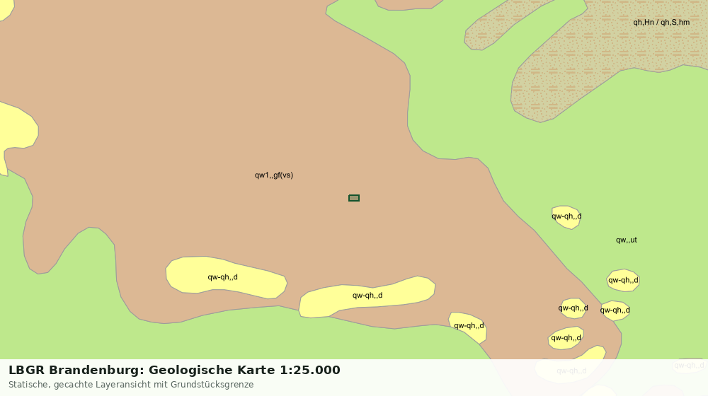 Statische Kartenansicht: LBGR Brandenburg: Geologische Karte 1:25.000