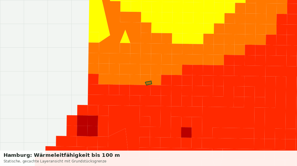Statische Kartenansicht: Hamburg: Wärmeleitfähigkeit bis 100 m