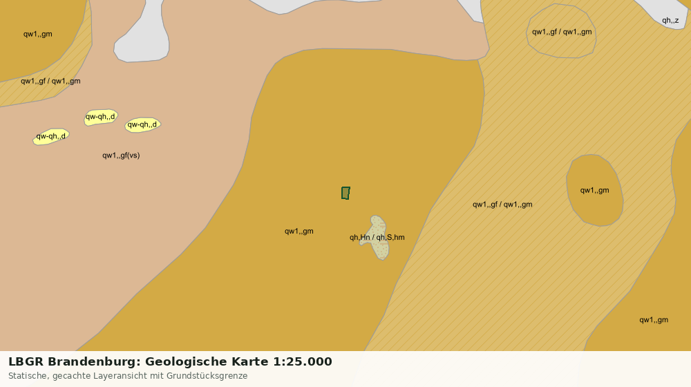 Statische Kartenansicht: LBGR Brandenburg: Geologische Karte 1:25.000
