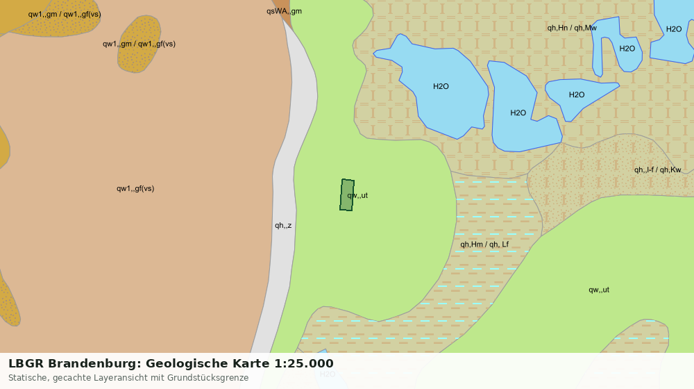 Statische Kartenansicht: LBGR Brandenburg: Geologische Karte 1:25.000