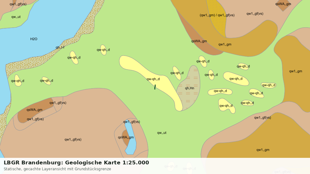 Statische Kartenansicht: LBGR Brandenburg: Geologische Karte 1:25.000