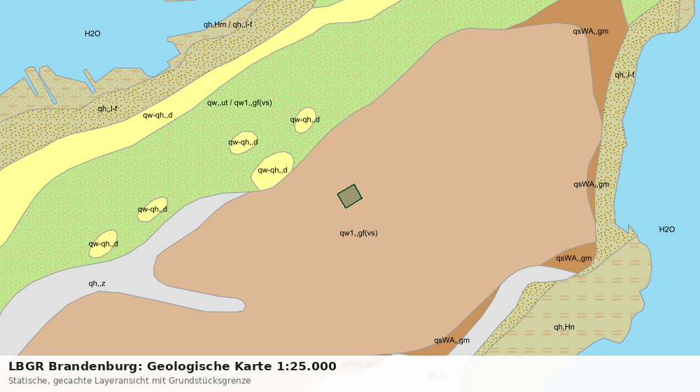Statische Kartenansicht: LBGR Brandenburg: Geologische Karte 1:25.000