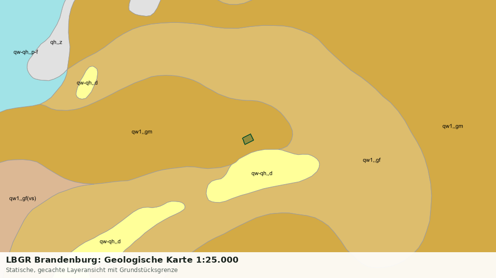 Statische Kartenansicht: LBGR Brandenburg: Geologische Karte 1:25.000