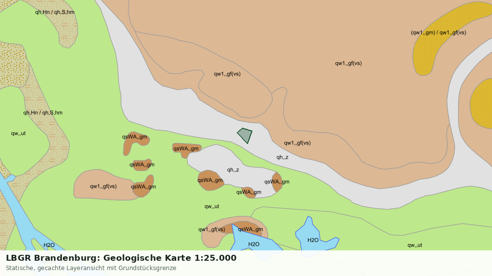 Statische Kartenansicht: LBGR Brandenburg: Geologische Karte 1:25.000