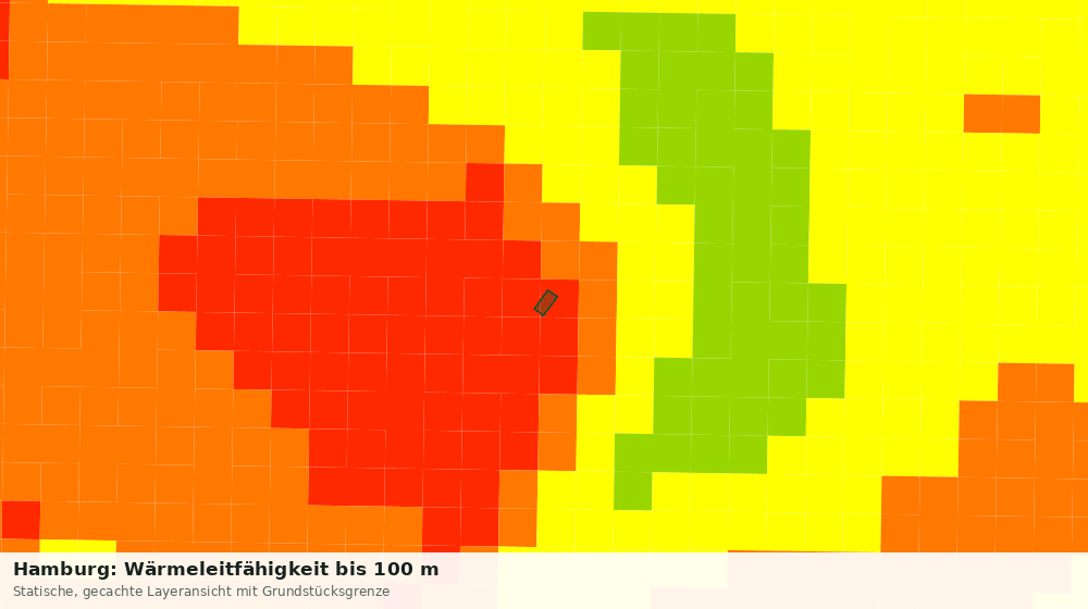 Statische Kartenansicht: Hamburg: Wärmeleitfähigkeit bis 100 m