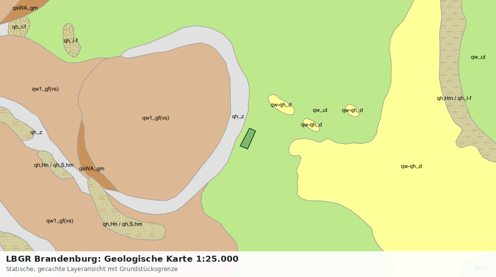 Statische Kartenansicht: LBGR Brandenburg: Geologische Karte 1:25.000