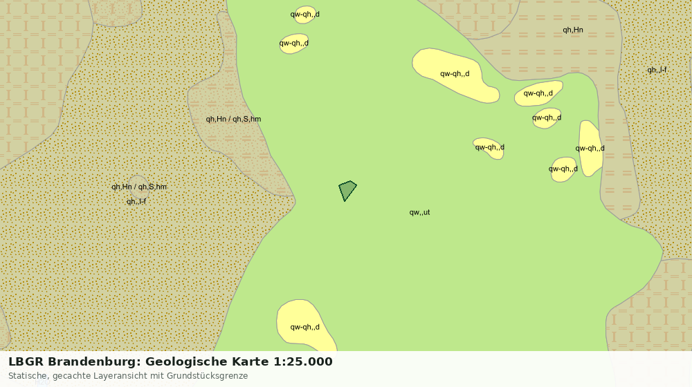 Statische Kartenansicht: LBGR Brandenburg: Geologische Karte 1:25.000