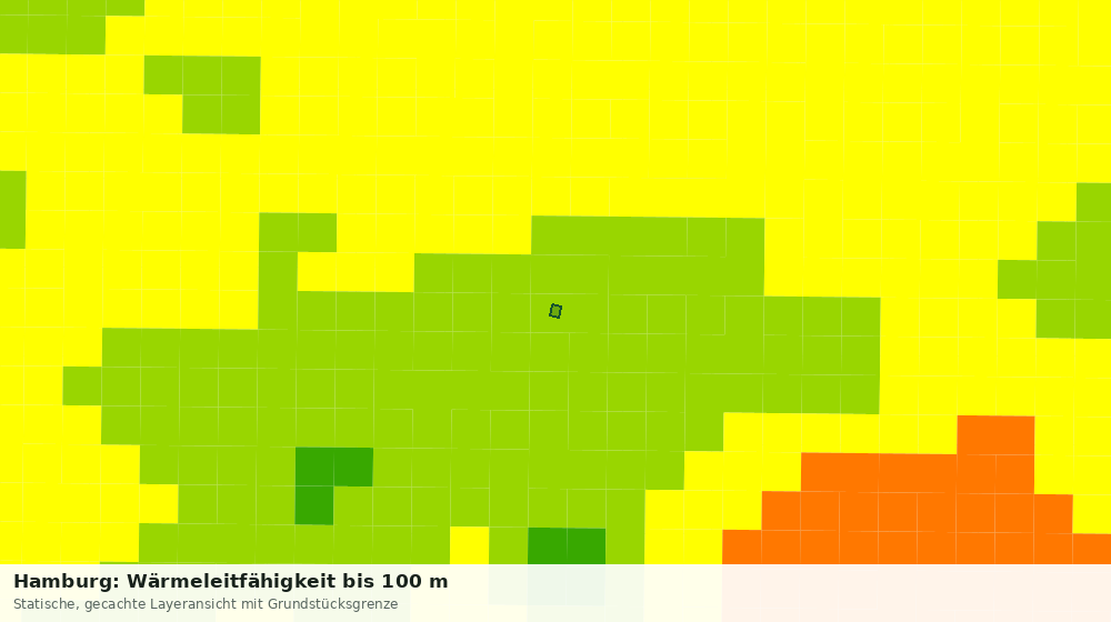 Statische Kartenansicht: Hamburg: Wärmeleitfähigkeit bis 100 m